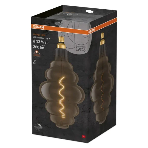 Ampoule led décorative, E27, 360Lm = 33W, blanc très chaud, OSRAM