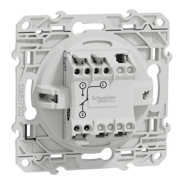 Interrupteur va-et-vient à assembler Odace, SCHNEIDER ELECTRIC, blanc