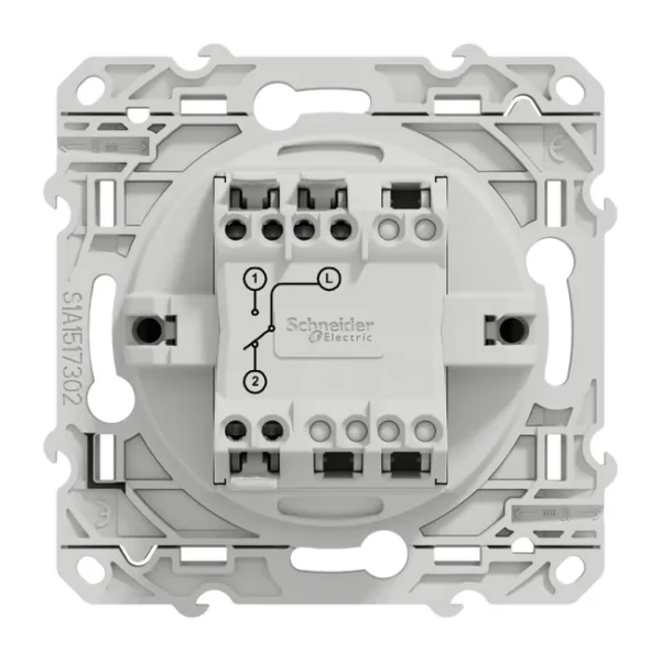 Interrupteur va-et-vient à assembler Odace, SCHNEIDER ELECTRIC, gris anthracite